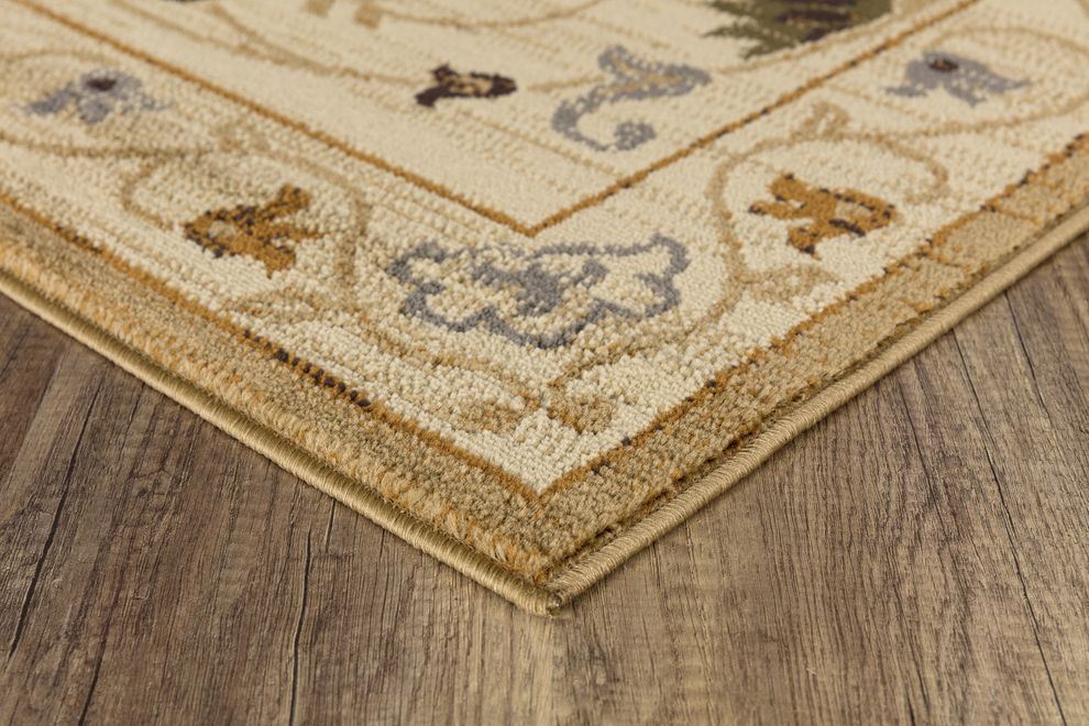 Crown 5'2 x 7'2 Traditional Floral Ivory area rug by Mod-Arte