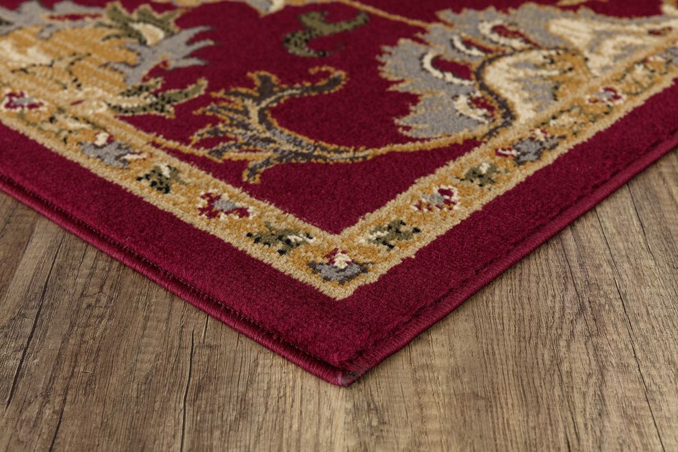 Crown 5'2 x 7'2 Traditional Medallion Red area rug by Mod-Arte