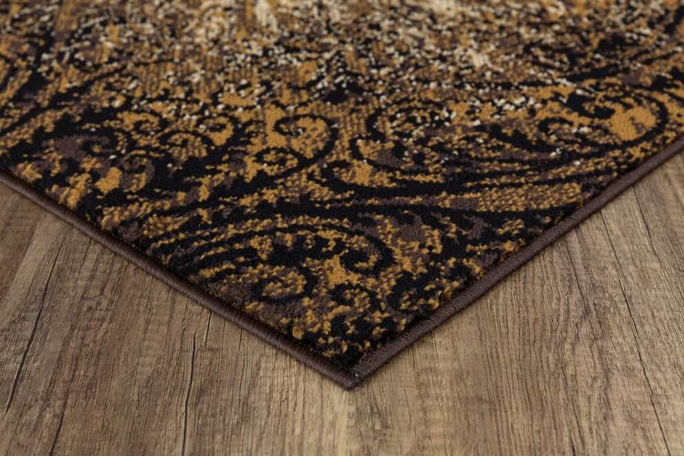 Crown 5'2 x 7'2 Traditional Vintage Brown area rug by Mod-Arte
