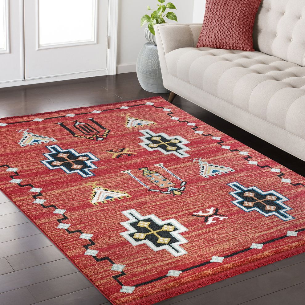 FEZ 3'9 x 5'2 Modern Moroccan Brick area rug by Mod-Arte