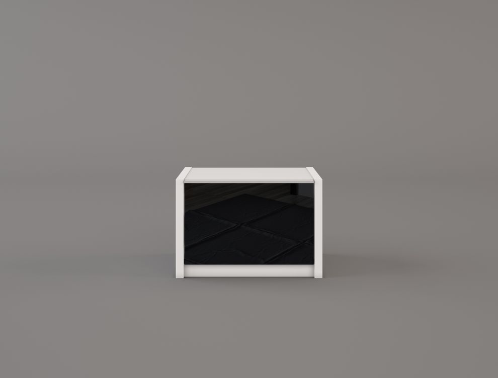 Glossy / Matte white European style nightstand by Mod-Arte