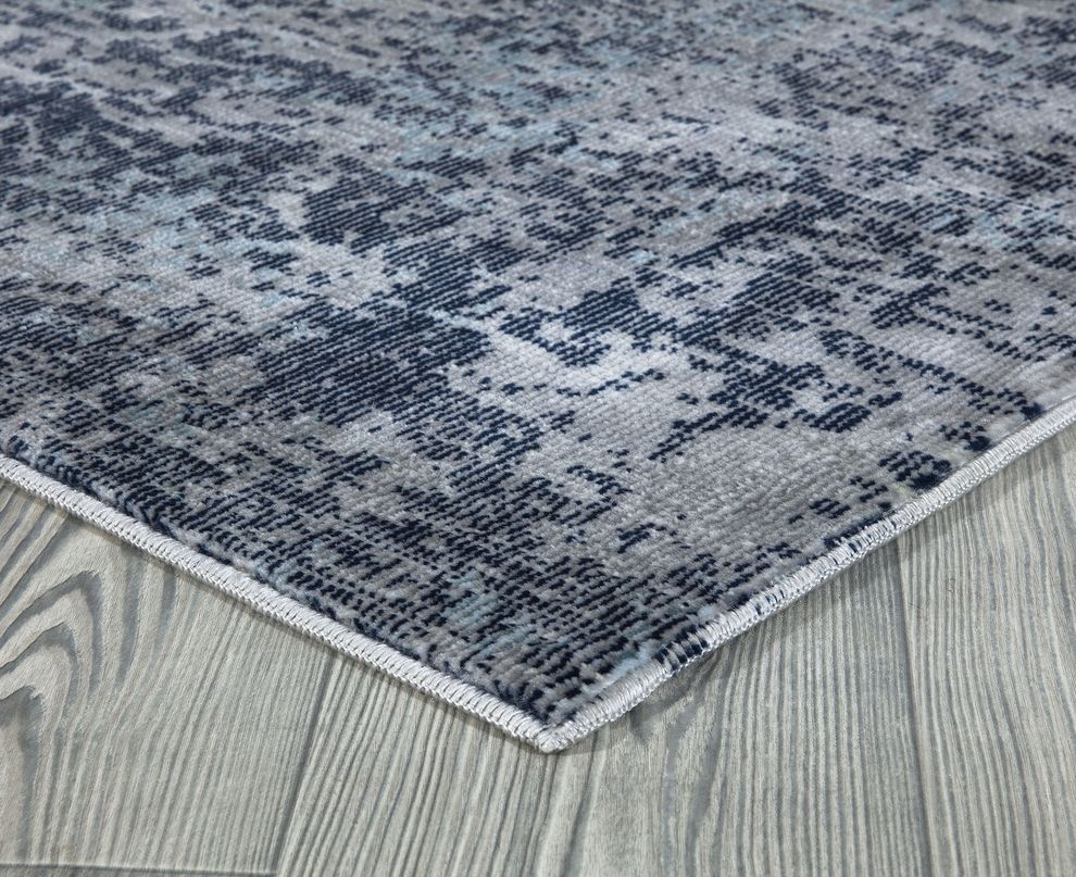 Mirage 5'2 x 7'2 Modern & Contemporary Abstract Navy/Gray area rug by Mod-Arte
