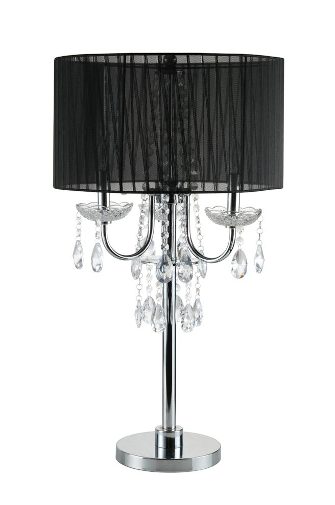 Black semi-transparent shade table lamp by Mainline