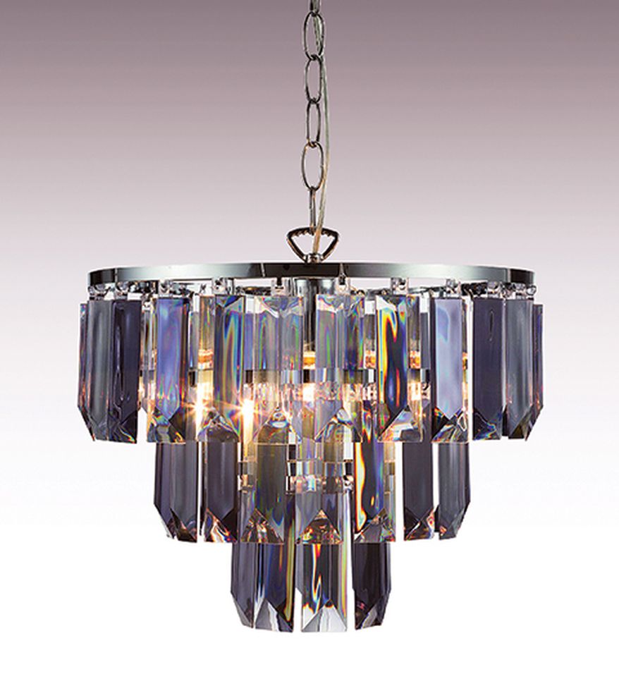 Cascading smoke crystallite spangles ceiling lamp by Mainline