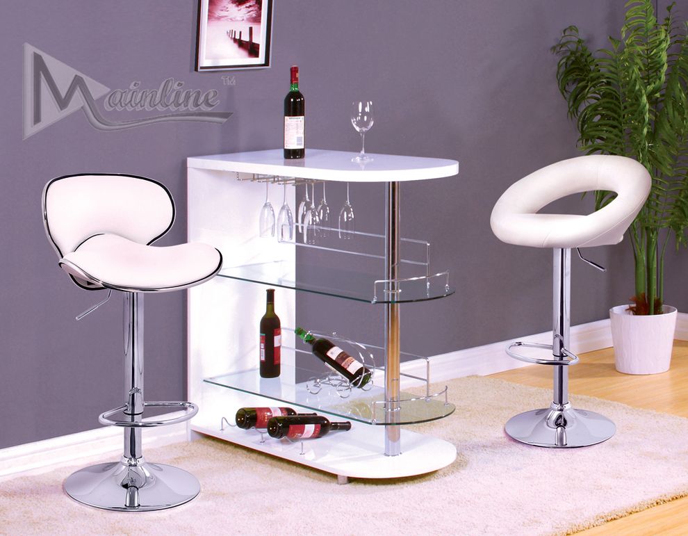 Contemporary white bar table by Mainline