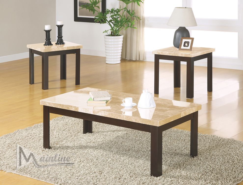 3pcs faux marble top coffee table set by Mainline