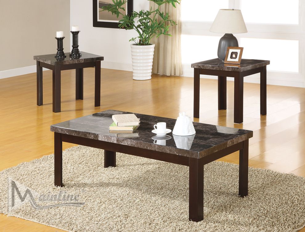 3pcs faux marble top coffee table set by Mainline