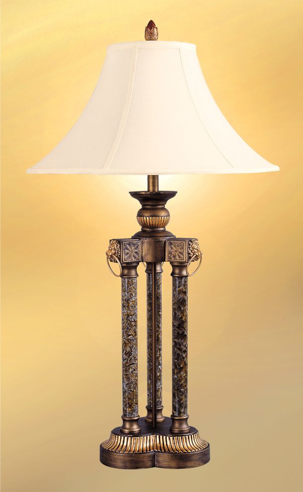 Antique bronze finish table lamp by Mainline