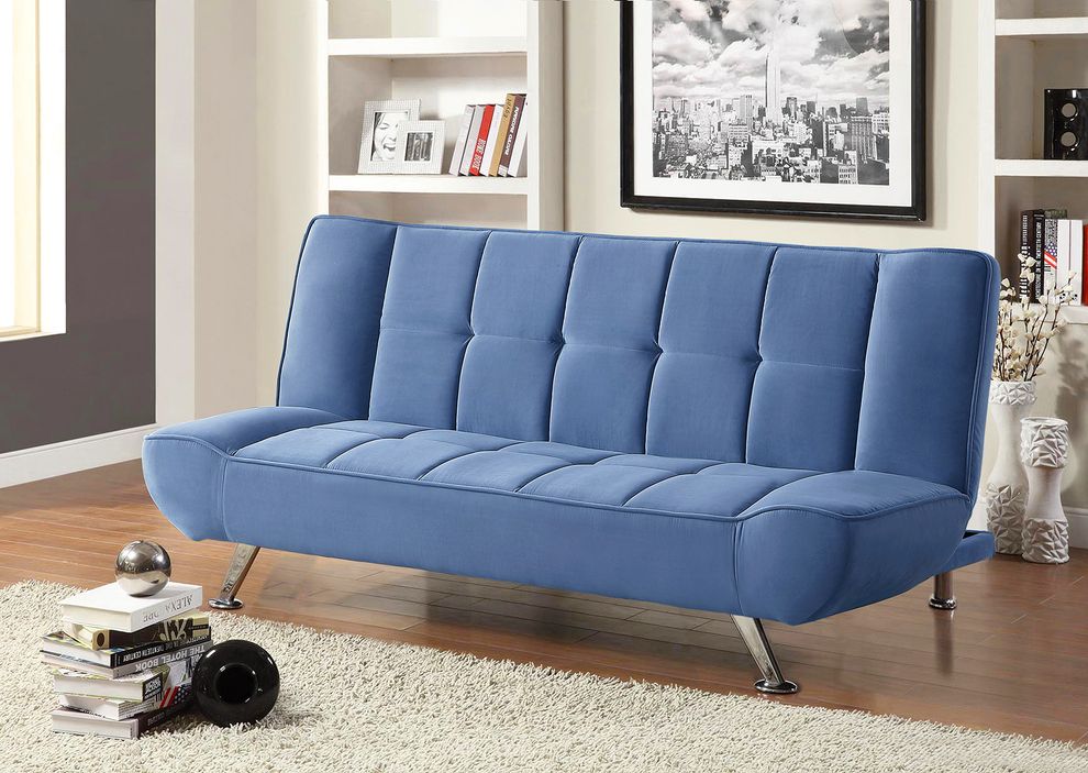 Contemporary stylish sofa bed in blue by Mainline