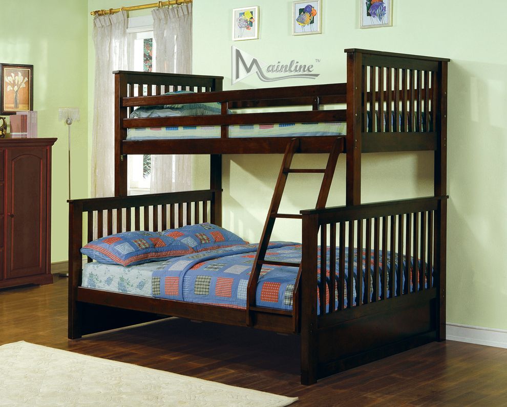 Espresso bunk bed twin over full by Mainline