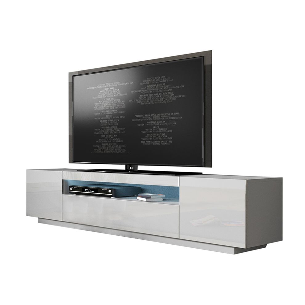 Light Gray glossy EU-made contemporary TV Stand by Meble