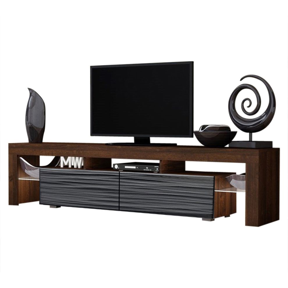 Contemporary low-profile tv-stand w/ LED by Meble