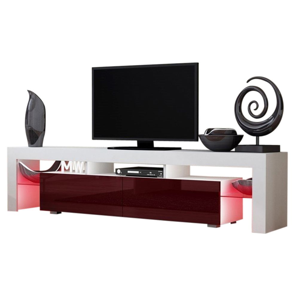 Contemporary low-profile tv-stand w/ LED by Meble