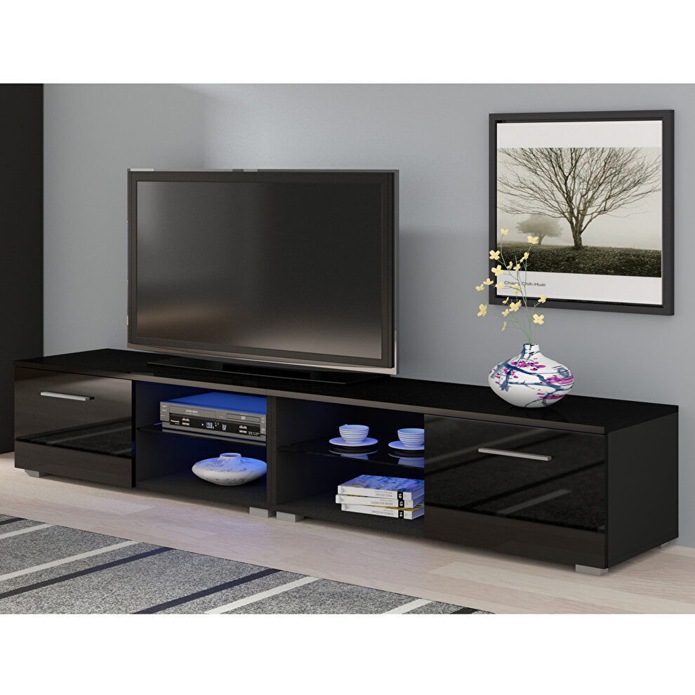 Black contemporary tv stand w/ drawer by Meble