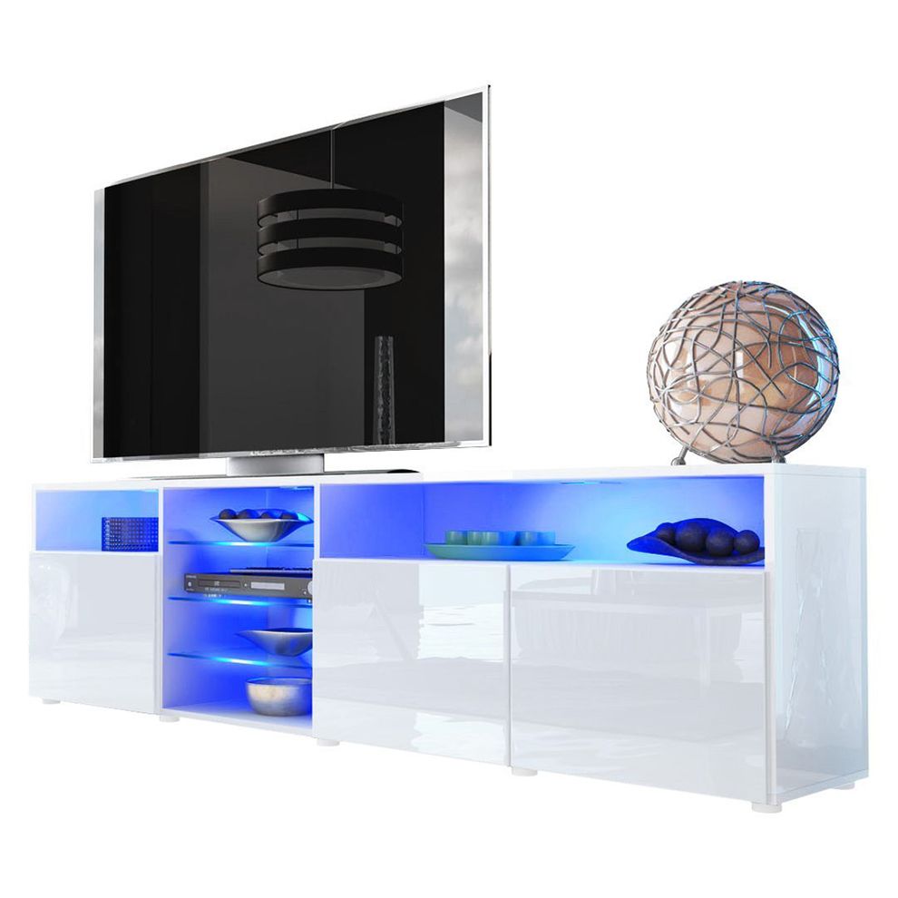 Contemporary EU-made matte/gloss LED TV-stand by Meble