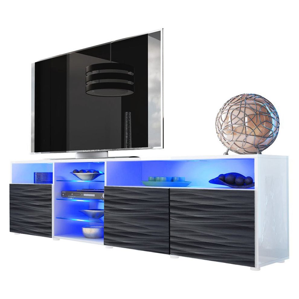 Contemporary EU-made matte/gloss LED TV-stand by Meble
