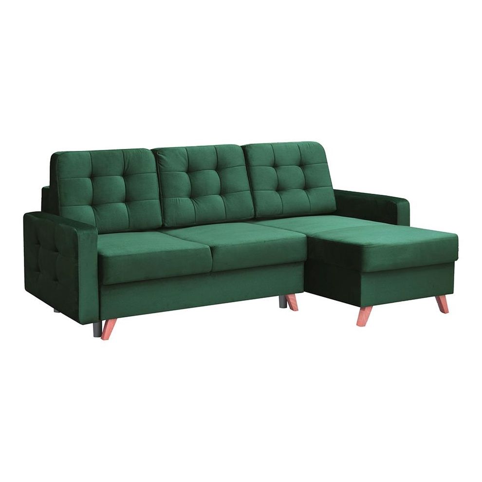 Storage/sleeper small apt sectional in green by Meble