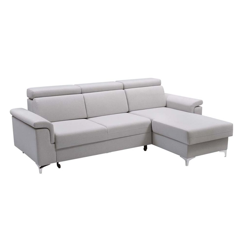 Light Gray EU-made sleeper / storage sectional by Meble