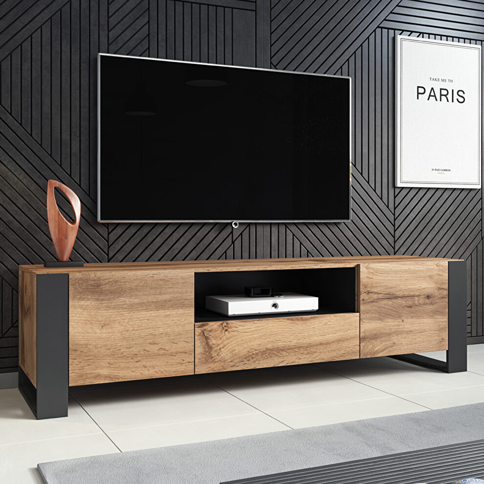 Contemporary oak / gray tv stand by Meble
