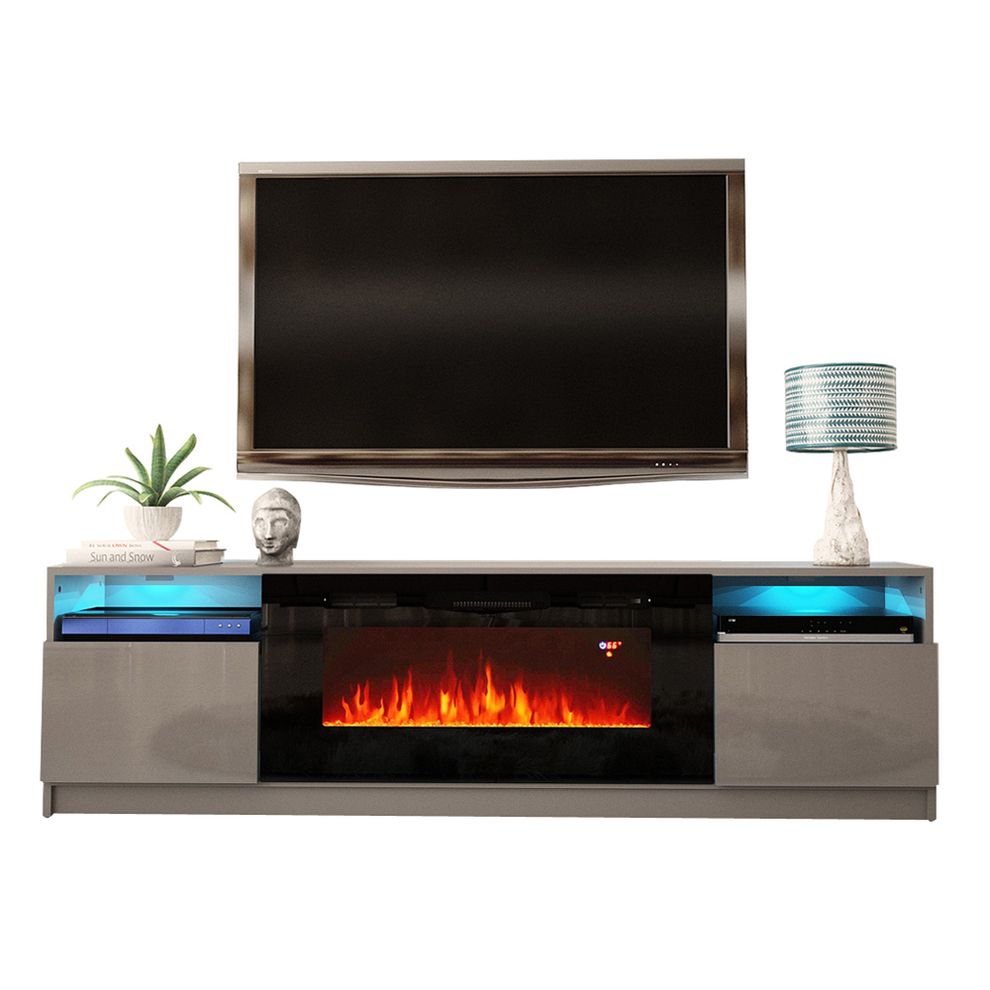 EU-made Electric Fireplace Modern TV Stand by Meble