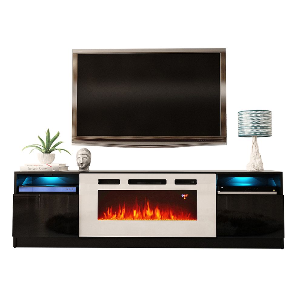 EU-made Electric Fireplace Modern TV Stand by Meble