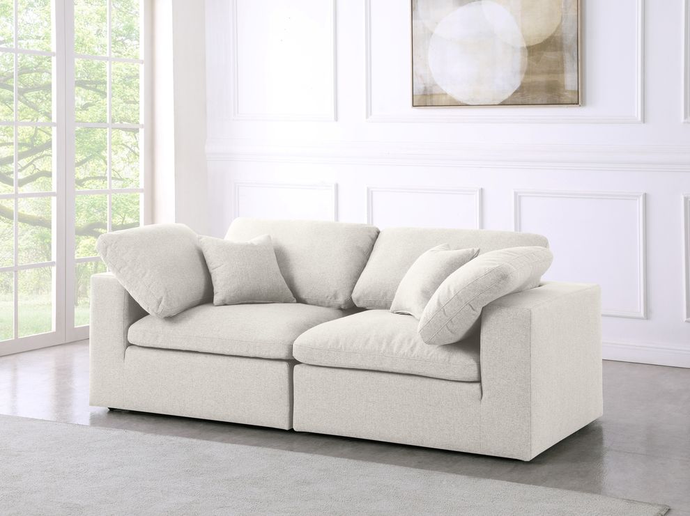 Modular design fabric contemporary 2pcs sofa by Meridian