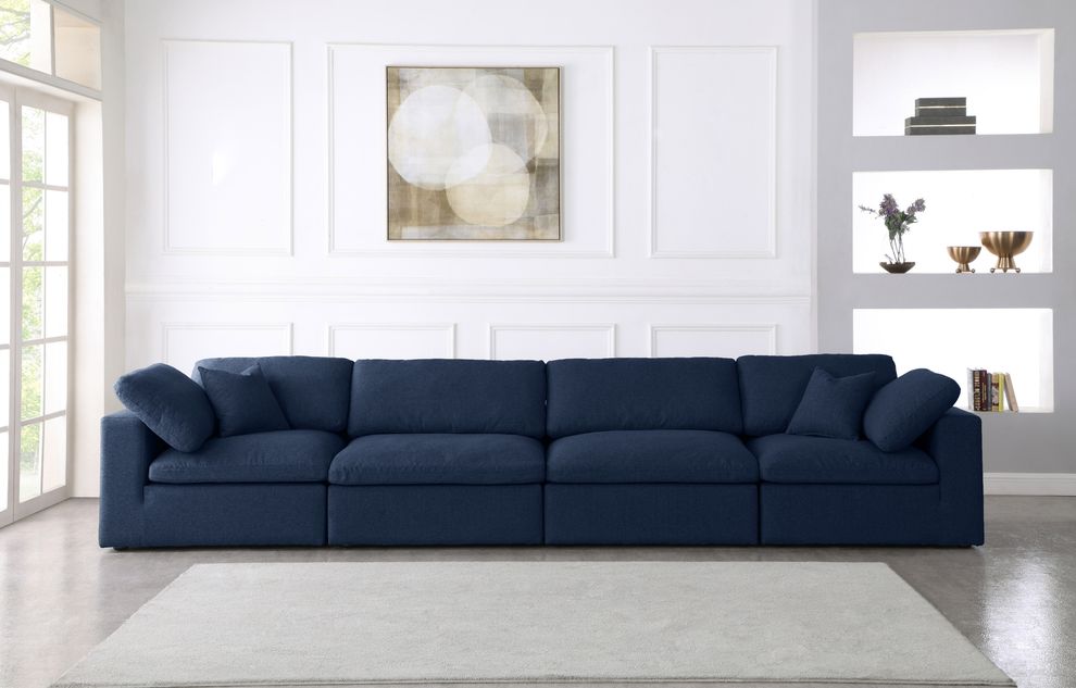 Modular design fabric contemporary 4pcs sofa by Meridian