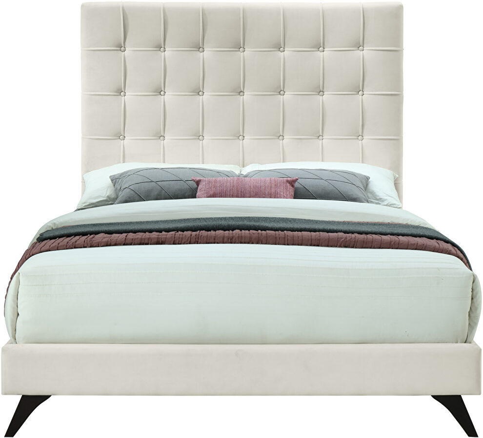 Simple casual affordable platform king bed by Meridian