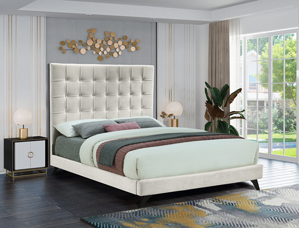 Simple casual affordable platform bed by Meridian