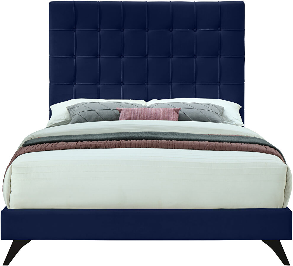 Simple casual affordable platform king bed by Meridian