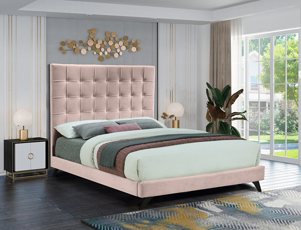 Simple casual affordable platform bed by Meridian