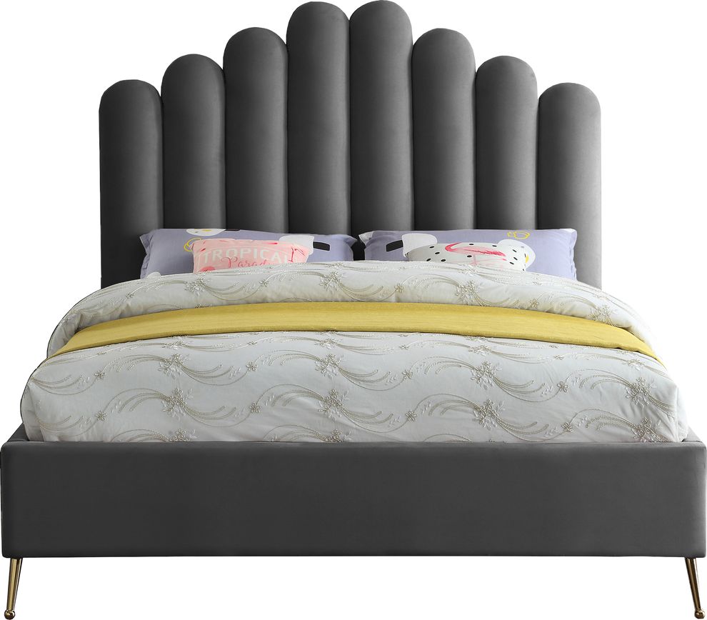 Velvet contemporary floral design full bed by Meridian