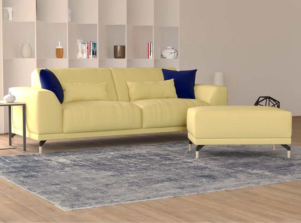 Ultra-modern low-profile EU-made sofa in yellow by Meble