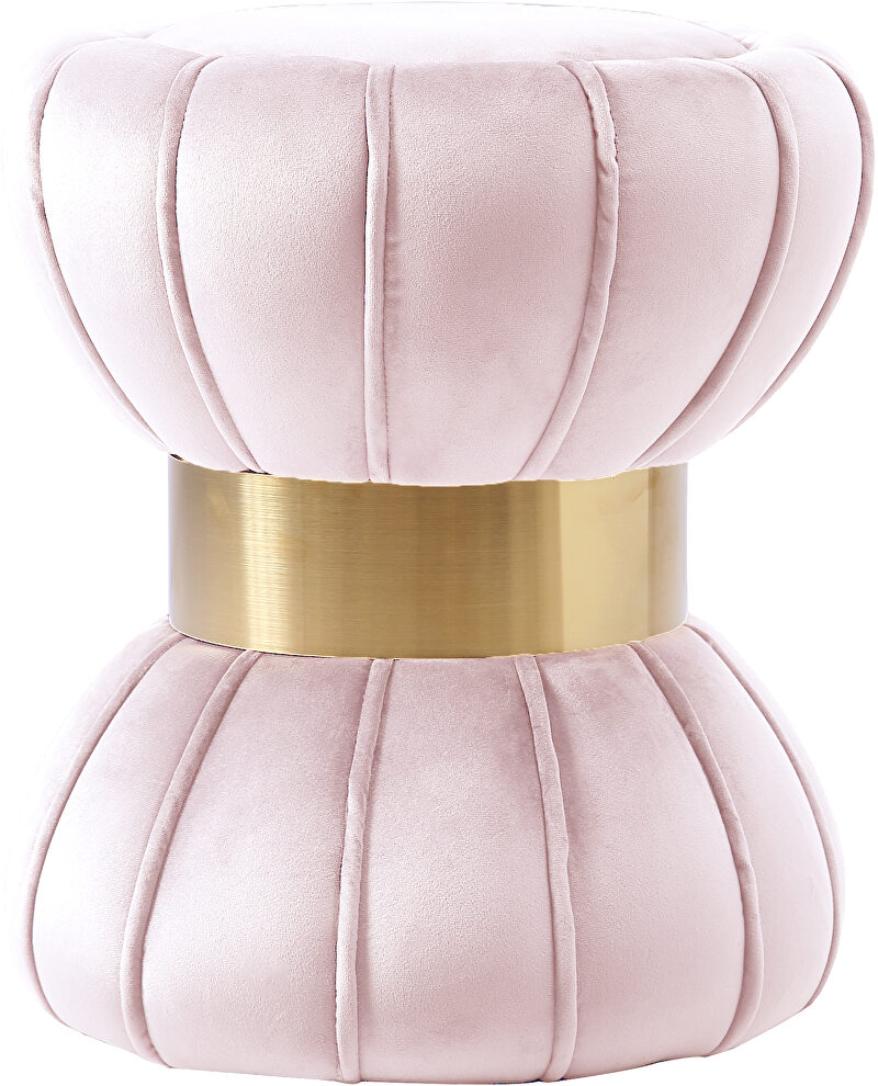 Round hourglass shape ottoman / stool by Meridian