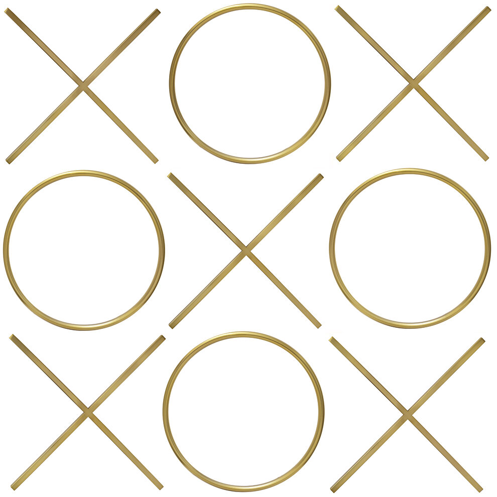 Elegant wall-art in gold, larger version by Meridian