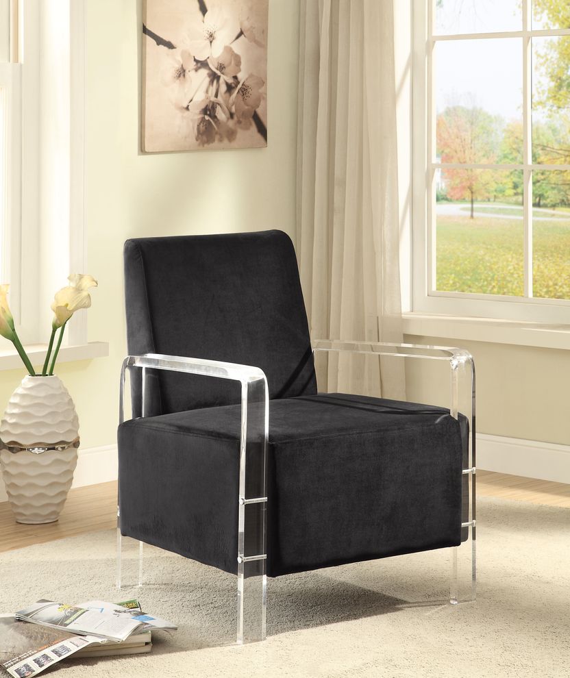 Velvet fabric lounge chair by Meridian