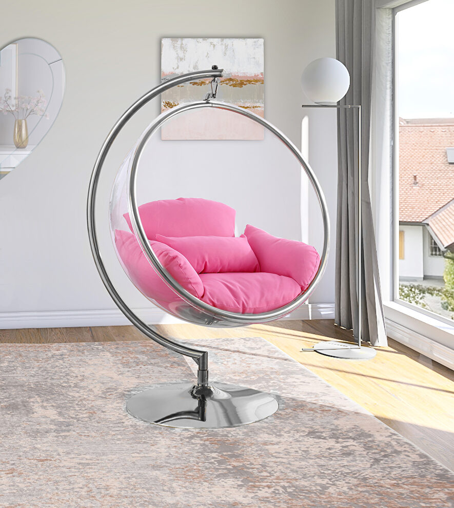 Acrylic swing bubble accent chair by Meridian