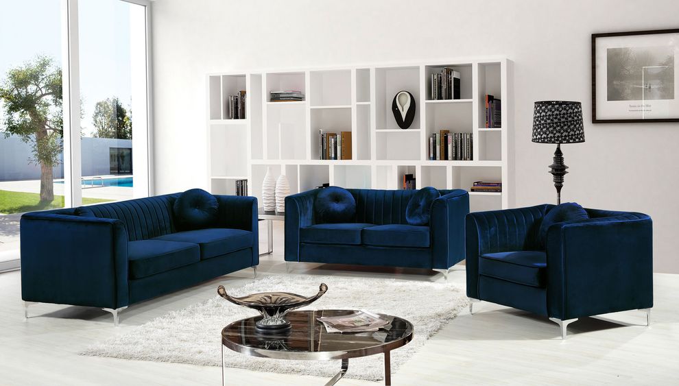 Velvet fabric contemporary sofa by Meridian