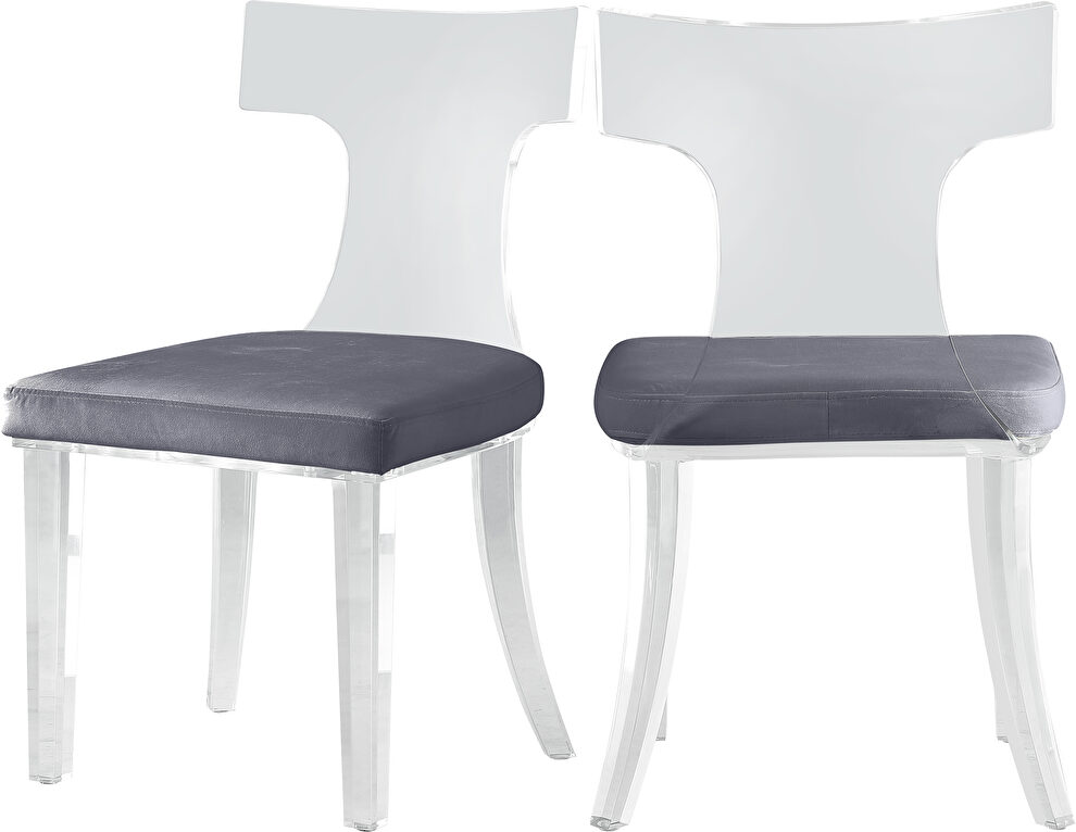 Acrylic contemporary dining chair by Meridian