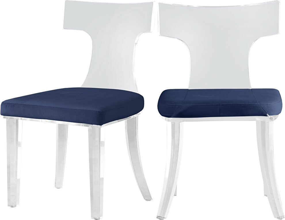 Acrylic contemporary dining chair by Meridian