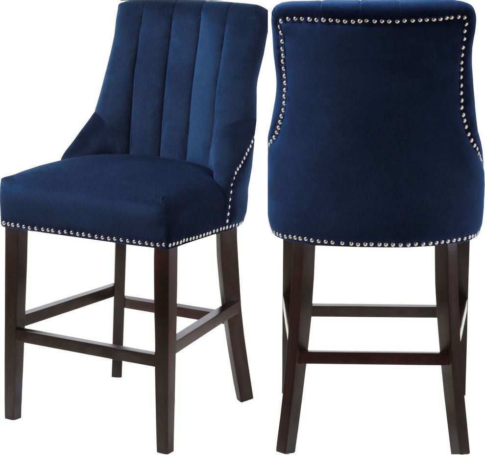 Oxford Navy Bar Stool 722 Meridian Furniture Bar Stools | Comfyco Furniture