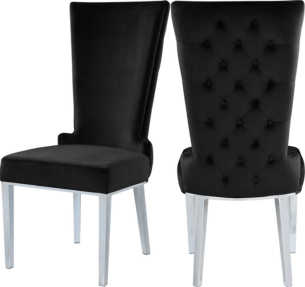 High back dining chair w/ tufted back by Meridian