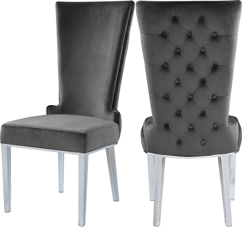 High back dining chair w/ tufted back by Meridian