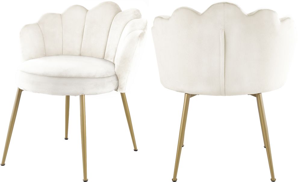 Cream designer dining / accent chair by Meridian
