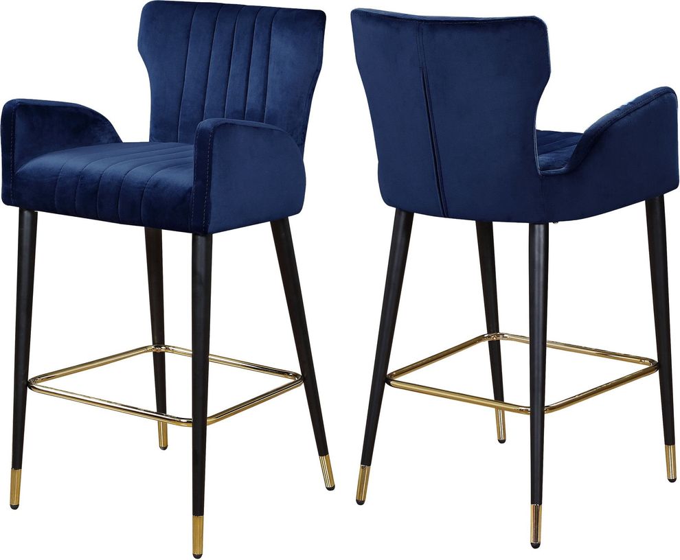 Luxe Navy Bar Stool 792 Meridian Furniture Bar Stools | Comfyco Furniture