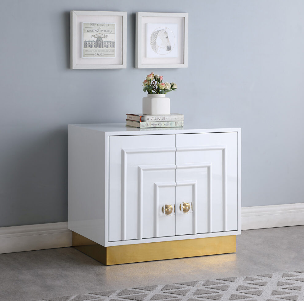 Lacquer contemporary style nightstand by Meridian