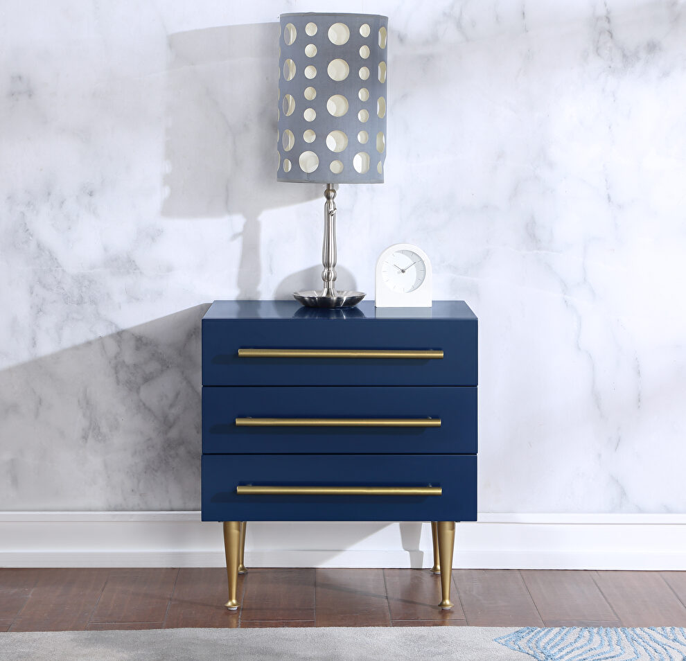 Blue glam style nightstand by Meridian
