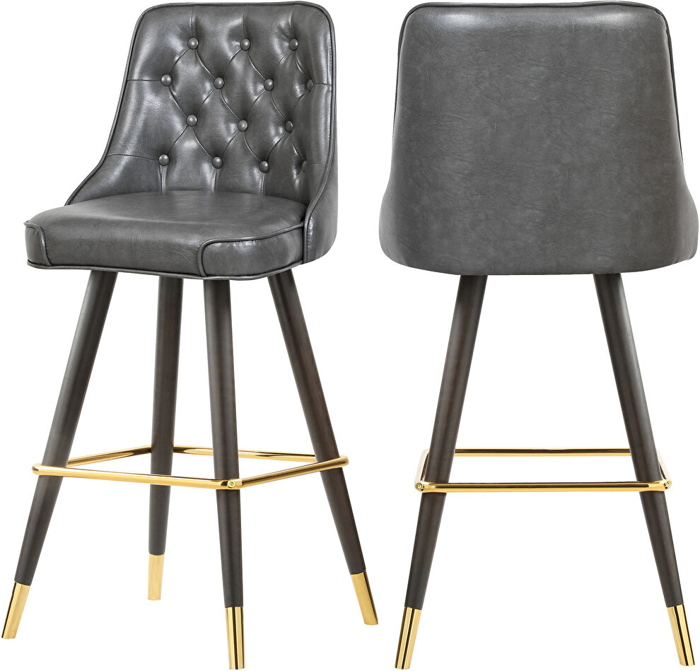 Faux leather stylish bar stool by Meridian