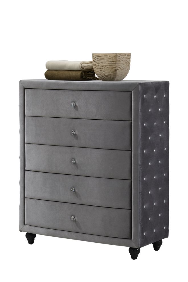Gray fabric chest by Meridian