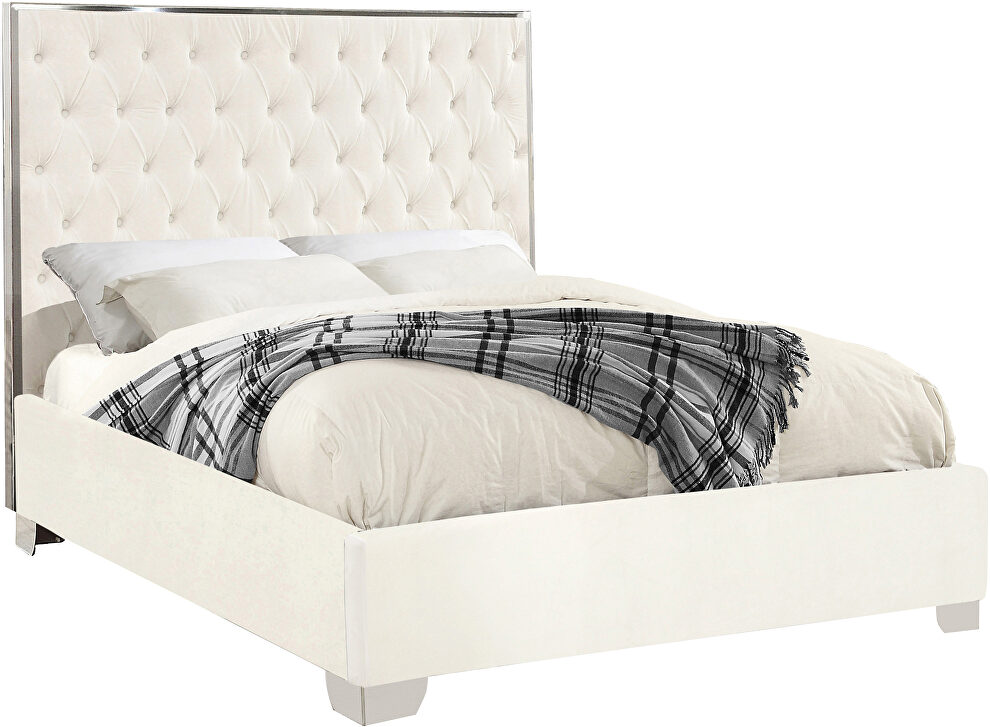 Tufted headboard full bed in modern style by Meridian
